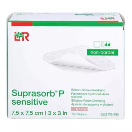 SUPRASORB P sensibile PU-Schiuma v.non-bor.7,5x7,5, 10 pz