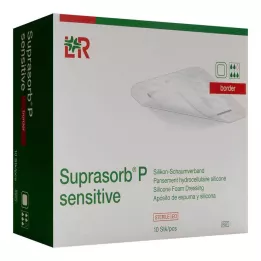 SUPRASORB P sensibile PU-Bordo in schiuma 10x10cm, 10 pezzi