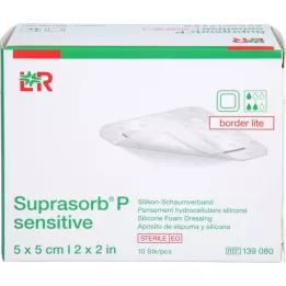 SUPRASORB P sensitive PU-Schiuma v.bor.lite 5x5cm, 10 pz