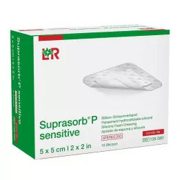 SUPRASORB P sensitive PU-Schiuma v.bor.lite 5x5cm, 10 pz