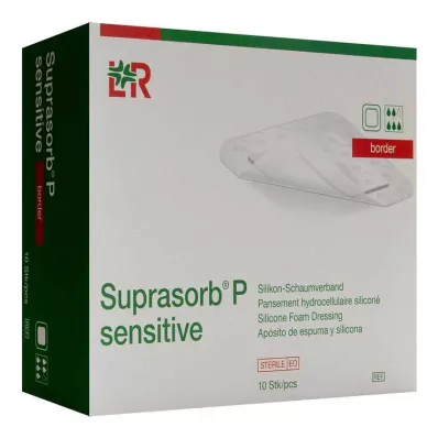 Suprasorb P sensitive PU-bordo in schiuma 15x20 cm, 10 pz