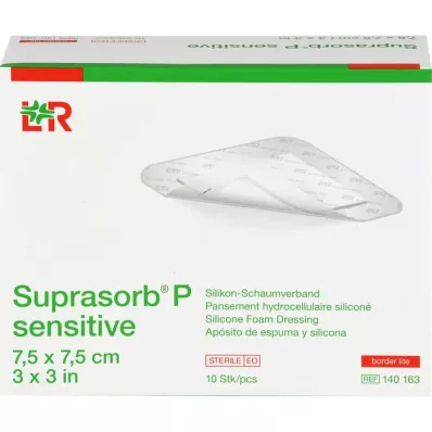 SUPRASORB P sensitive PU-Schaumv.bor.lite 7,5x7,5, 10 pz