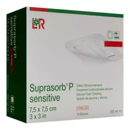 SUPRASORB P sensitive PU-Schaumv.bor.lite 7,5x7,5, 10 pz
