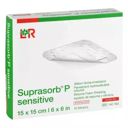 SUPRASORB P sensitive PU-Schiuma v.bor.lite 15x15cm, 10 pz