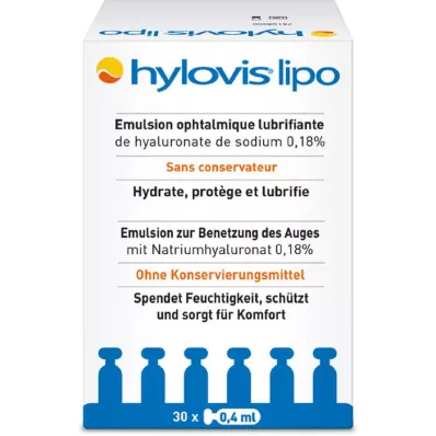 HYLOVIS pipette monodose per collirio lipo, 30X0,4 ml