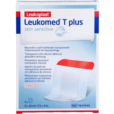 LEUKOMED T plus skin sensitive sterile 8x10 cm, 5 pz