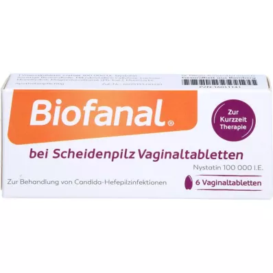 BIOFANAL per le micosi vaginali 100 000 U.I. vaginali, 6 pz