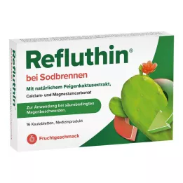 REFLUTHIN per il bruciore di stomaco Compresse masticabili alla frutta, 16 pz