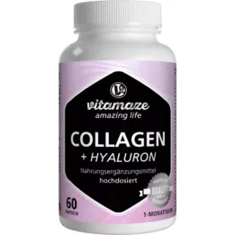 COLLAGEN 300 mg+Hyaluron 100 mg capsule ad alto dosaggio, 60 pz
