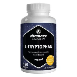 L-TRYPTOPHAN 500 mg capsule vegane ad alto dosaggio, 180 pz