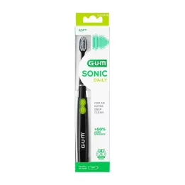 GUM SONIC DAILY Spazzolino sonico nero, 1 pz