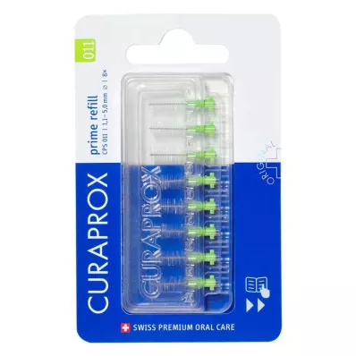 Curaprox CPS 011 prime ricarica per spazzolino interdentale, 8 pz