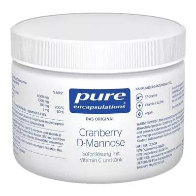PURE ENCAPSULATIONS Mirtillo rosso D-mannosio in polvere, 37 g PURE ENCAPSULATIONS Mirtillo rosso D-mannosio in polvere, 37 g