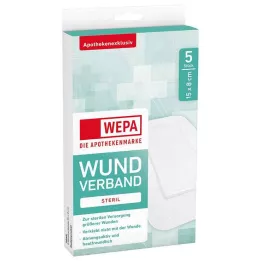 WEPA Medicazione per ferita 8x15 cm sterile, 5 pz