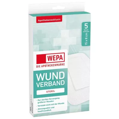 Medicazione per ferite Wepa 8x15 cm sterile, 5 pz