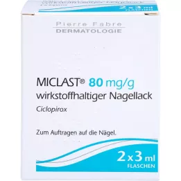 MICLAST 80 mg/g principio attivo smalto per unghie, 2X3 ml