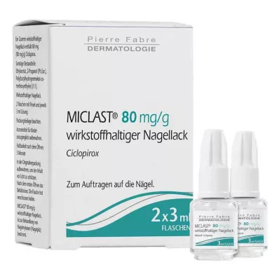Miclast 80 mg/g smalto attivo, 2X3 ml Miclast 80 mg/g smalto attivo, 2X3 ml