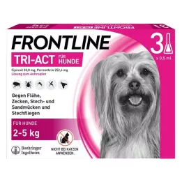 FRONTLINE Tri-Act soluzione in gocce per cani 2-5 kg, 3 pz