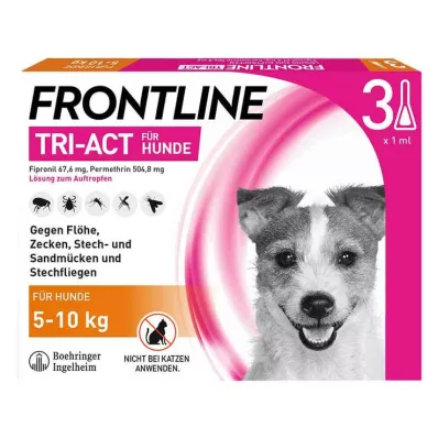 FRONTLINE Soluzione Tri-Act per sgocciolamento su cani 5-10 kg, 3 pz