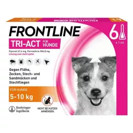 FRONTLINE Tri-Act soluzione in gocce per cani 5-10 kg, 6 pz