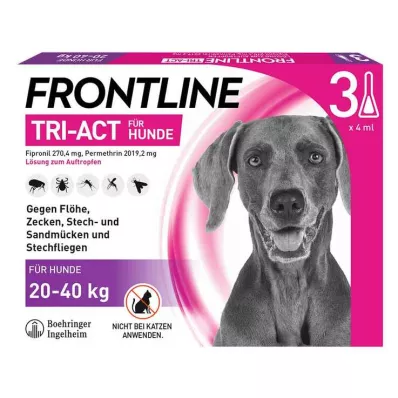 FRONTLINE Tri-Act soluzione in gocce per cani 20-40 kg, 3 pz