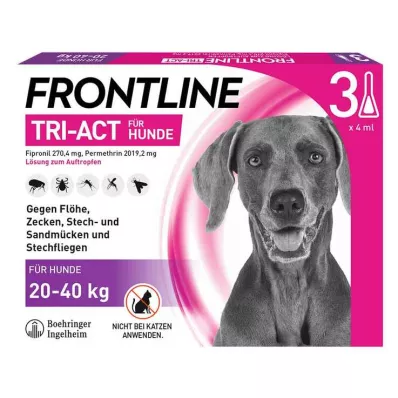 FRONTLINE Tri-Act Lsg.z.Drop-on per cani 20-40kg, 3 pz FRONTLINE Tri-Act Lsg.z.Drop-on per cani 20-40kg, 3 pz
