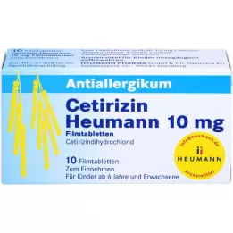 CETIRIZIN Heumann 10 mg compresse rivestite con film, 10 pz