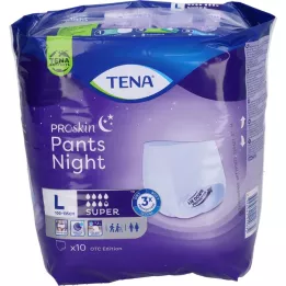 TENA PANTS pantaloni monouso notte super L, 10 pz