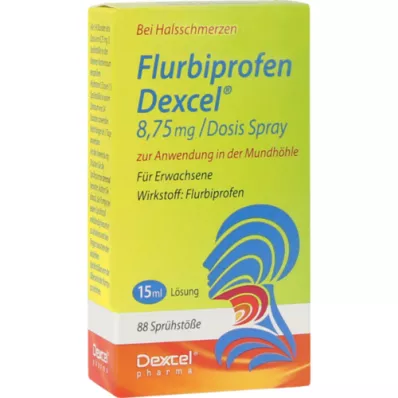 FLURBIPROFEN Dexcel 8,75 mg/dos.spray cavità orale, 15 ml