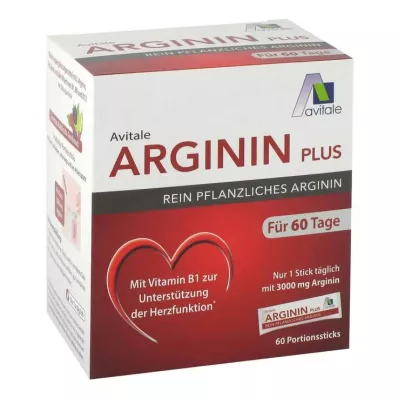 ARGININ PLUS Bastoncini di vitamina B1+B6+B12+acido folico, 60X5,9 g