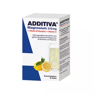 ADDITIVA Magnesio 375 mg+Complesso vitaminico B+Vit.C, 20X6 g