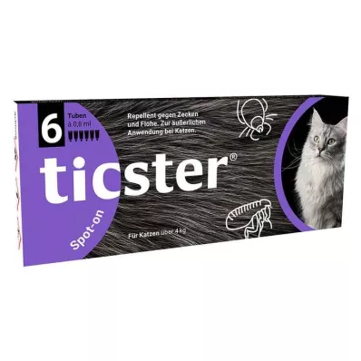 TICSTER Liquido spot-on per gatti 4-8 kg, 6X0,8 ml