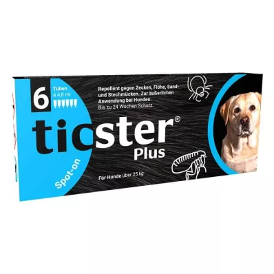 TICSTER Plus Soluzione spot-on per cani di oltre 25 kg, 6X4,8 ml