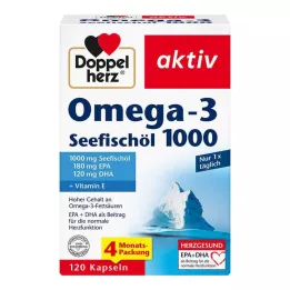 DOPPELHERZ Olio di pesce marino Omega-3 1000 Capsule, 120 Capsule