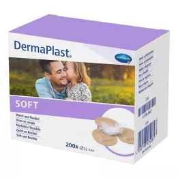 DERMAPLAST SOFT Gesso a punti rotondo 22 mm, 200 pz