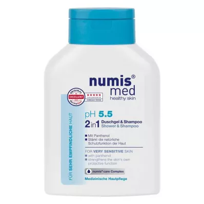 NUMIS med pH 5.5 2in1 Gel doccia &amp; Shampoo, 200 ml