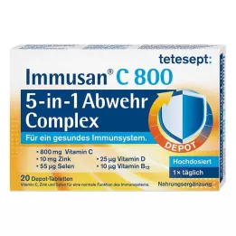 Tetesept Immusan C 800 Complesso di difesa 5in1 Compresse, 20 pz