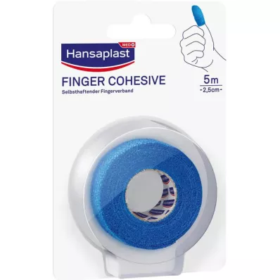 HANSAPLAST Medicazione per dita, autoadesiva, 2,5 cm x 5 m, blu, 1 pz