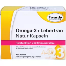 OMEGA-3+Olio di fegato naturale in capsule, 60 capsule