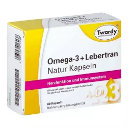 OMEGA-3+Olio di fegato naturale in capsule, 60 capsule