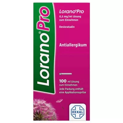 LORANOPRO 0,5 mg/ml Soluzione orale, 100 ml LORANOPRO 0,5 mg/ml Soluzione orale, 100 ml