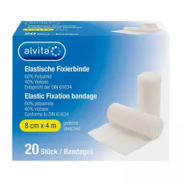 ALVITA Benda elastica di fissaggio 8 cmx4 m, 20 pz