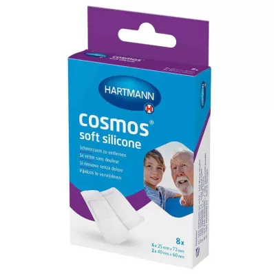 COSMOS strisce di cerotto in silicone morbido 2 misure, 8 pezzi COSMOS strisce di cerotto in silicone morbido 2 misure, 8 pezzi