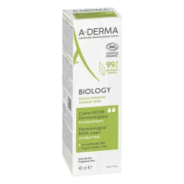 A-DERMA Crema biologia ricca dermatologica, 40 ml
