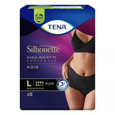 TENA SILHOUETTE più L noir, 8 pc TENA SILHOUETTE più L noir, 8 pc