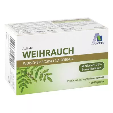 WEIHRAUCH 450 mg di Boswellia Serrata Capsule, 120 Capsule