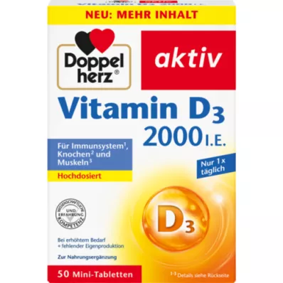 DOPPELHERZ Vitamina D3 2000 U.I. compresse, 50 pz