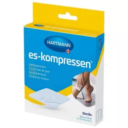 ES-KOMPRESSEN sterile 7,5x7,5 cm 8-fold 17-thread, 5X2 pz