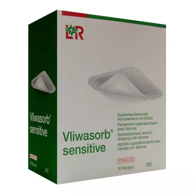 Vliwasorb sensitive 12,5x12,5 cm superabsorb.Wundv, 10 pz
