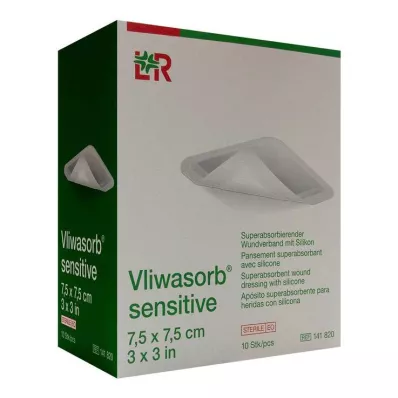 Vliwasorb sensitive 7,5x7,5 cm superabsorb.Wundv., 10 pz Vliwasorb sensitive 7,5x7,5 cm superabsorb.Wundv., 10 pz